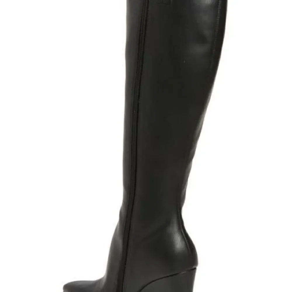 Open Edit Kami Pointed Toe Over the Knee Boot Black, 8